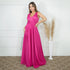 Vestido três listras plissado VESTIDO DE FESTA PETRA FINA PINK M